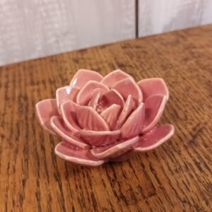 Pink water lily incense stick holder