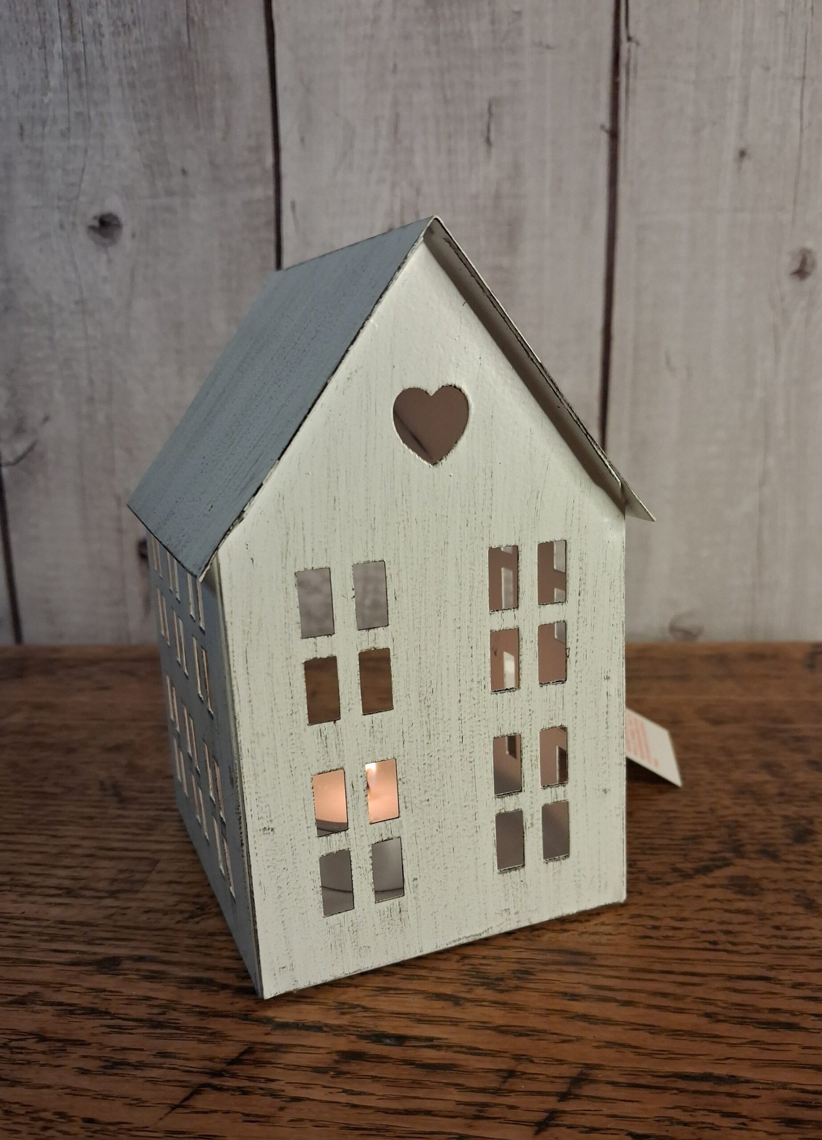Rustic T-Light House, 13cm 4 Rustic T-Light House, 13cm - Image 5