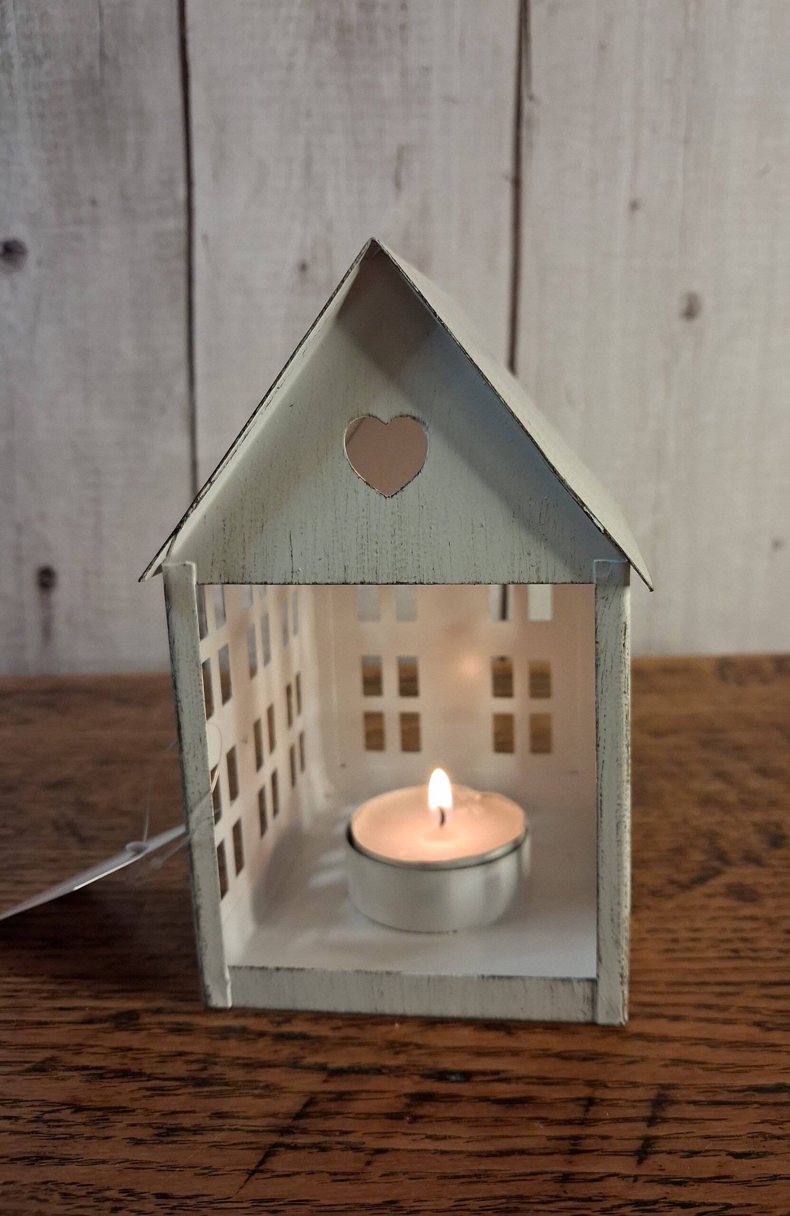 Rustic T-Light House, 13cm 6 Rustic T-Light House, 13cm - Image 7
