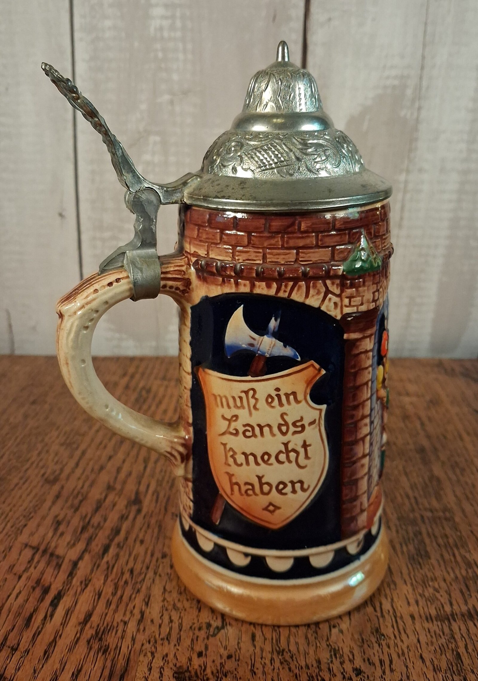 SP Gerz W Germ 3 Muscisians and Horseman 0.5 L 3 Vintage Gerz W Germany 0.5 L Stein - Image 4