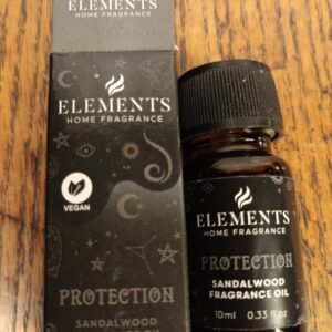Black box packaging and amber bottle. This is part of the Gothic Gifts range