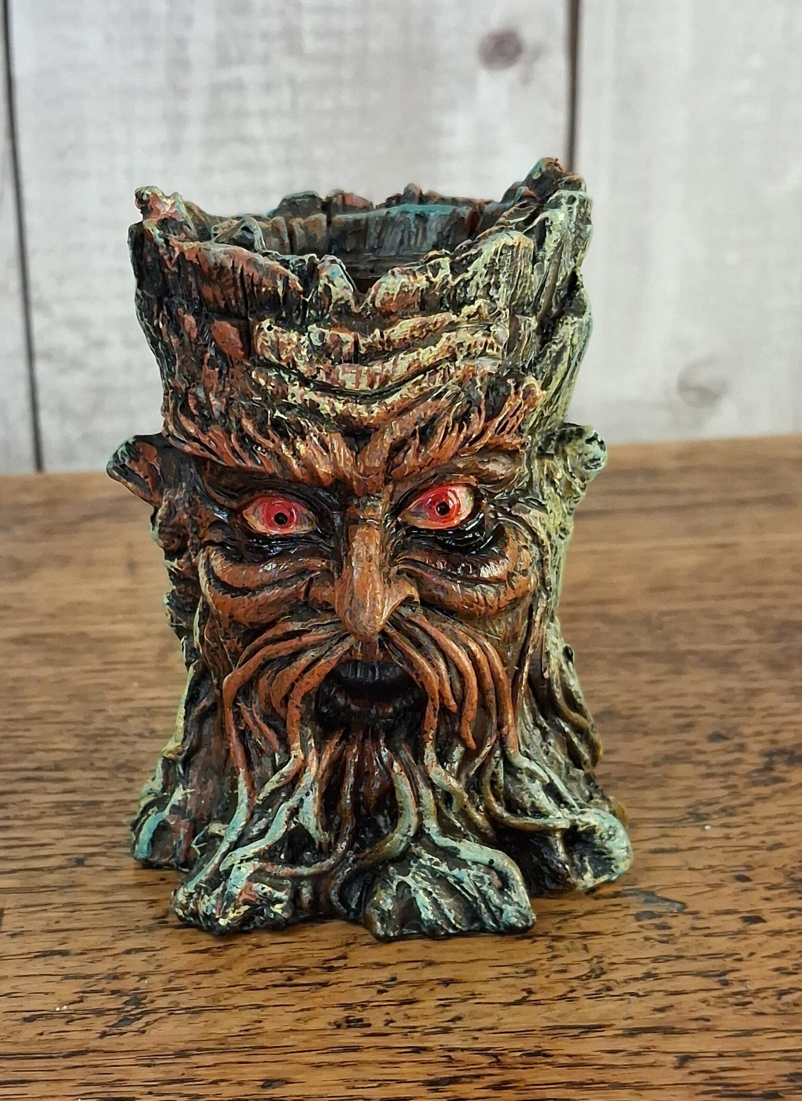 Small Green Man Backflow Incense Burner 1 A backflow incense burner of the green man made out of resin