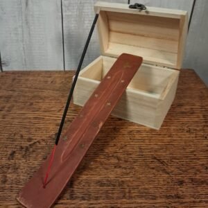 Wooden ash catcher accented with small gold stars and an Star.
